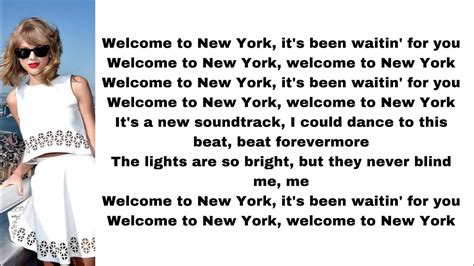 welcome to new york lyrics|in new york lyrics.